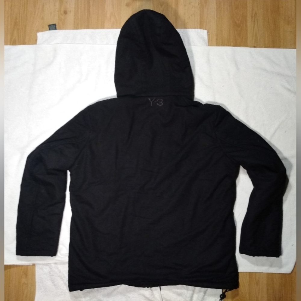 Y-3 Adidas Japan Heavy Wool Blend Lined Deep Pile Fleece Hoodie Winter Jacket XL - Picture 10 of 14